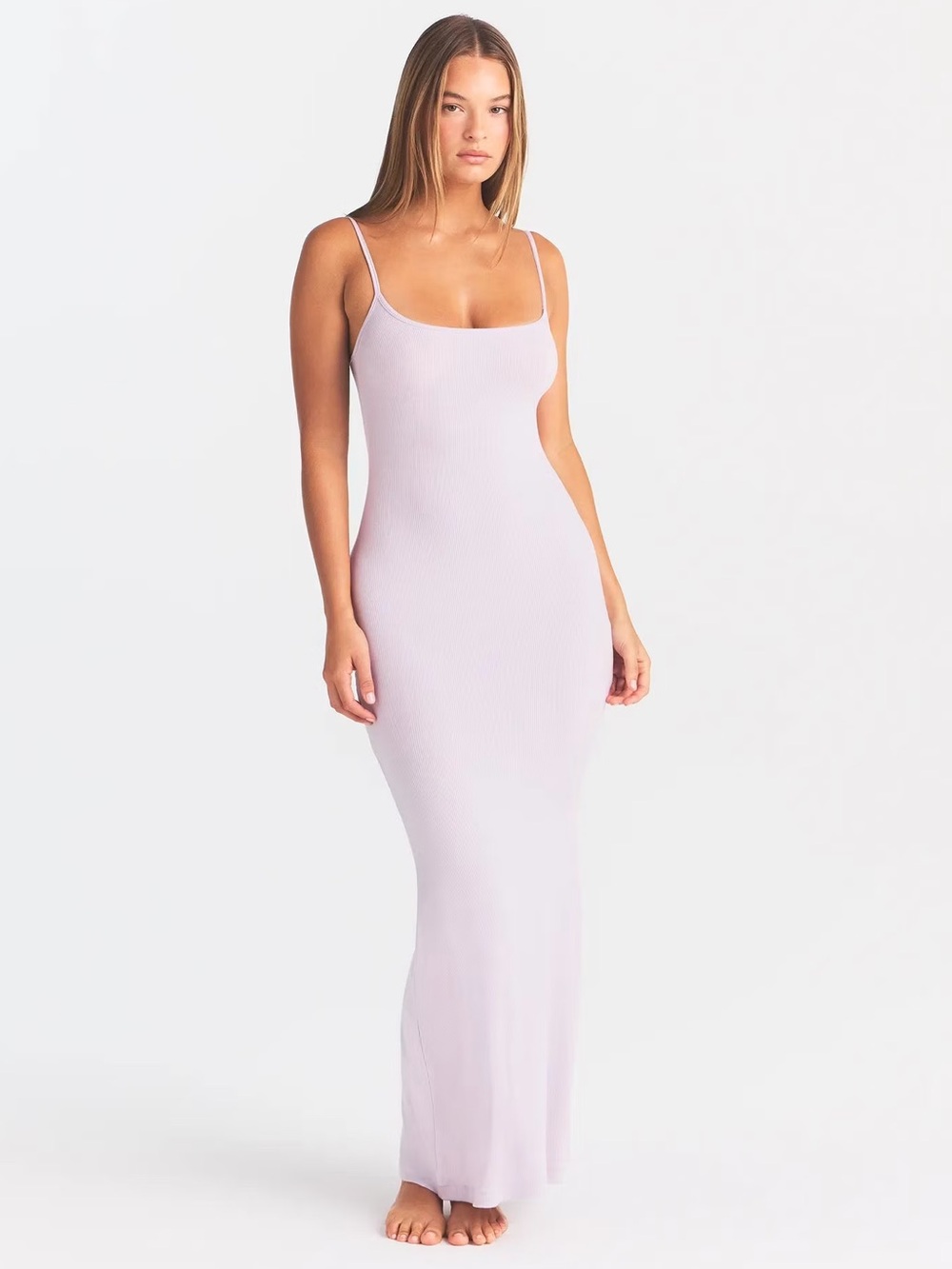 NWT Skims Style Soft Lounge Long Slip Dress in Hazy Lilac
